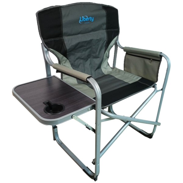 Liberty Leisure Directors Chair with Side Table (Grey)