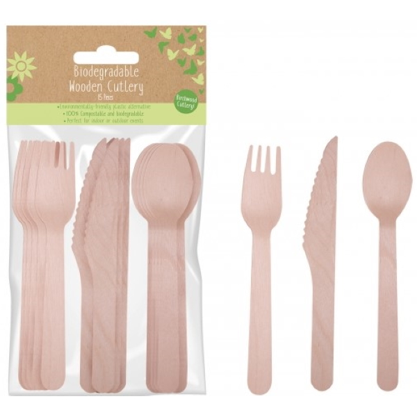 Wooden Picnic Cutlery (15)