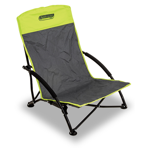 Quest Cornwall Low Beach Chair (Black/Green)