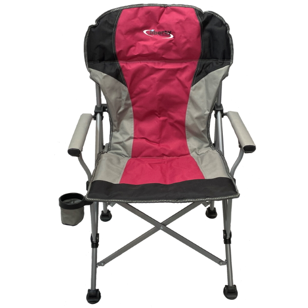 Liberty Leisure Folding Chair with Cup Holder (Magenta)