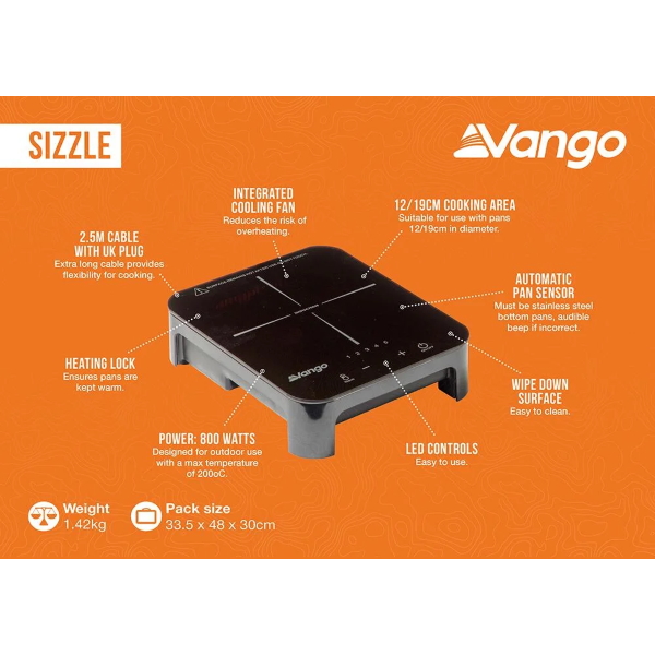 Vango Sizzle Induction Hob 800W