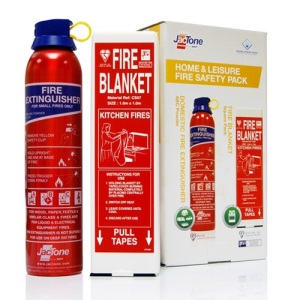 Fire Extinguisher and Fire Blanket Set
